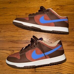 Nike Brown and Blue Dunks